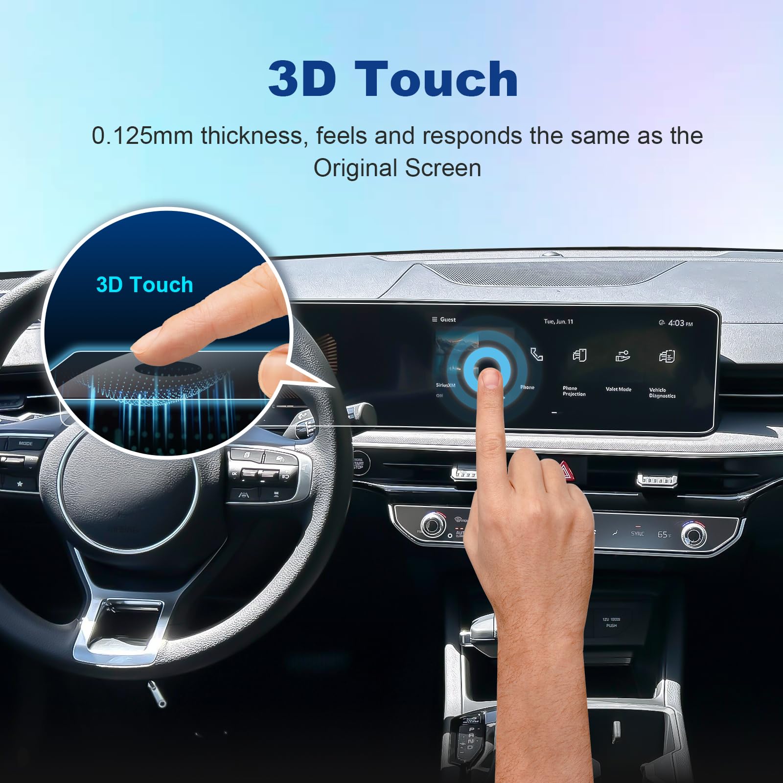 Coleya 2025 Kia K5 Screen Protector - 12.3 Touchscreen & A/C High Clarity Protective Film for LXS/GT-Line/GT/EX, 4 Pack